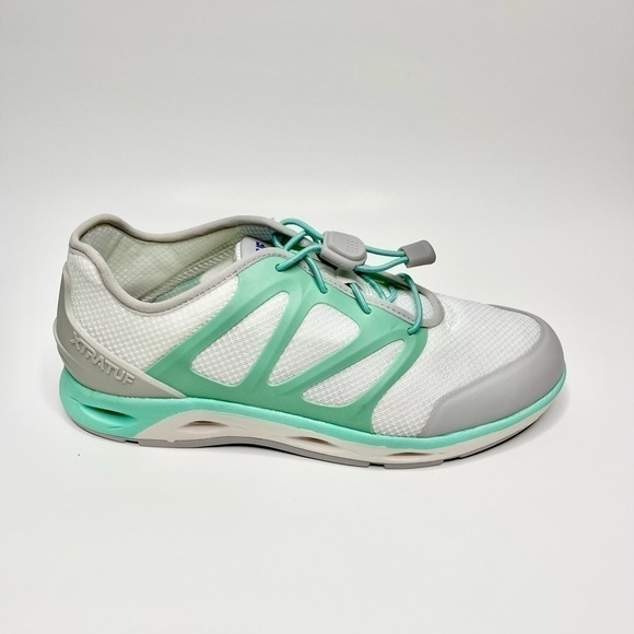 XTRATUF Shoes - NEW XTRATUF White and Green Contrast Mesh Spindrift Seafoam Water Sneakers US 7